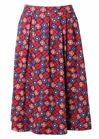 Dani floral print pleated skirt