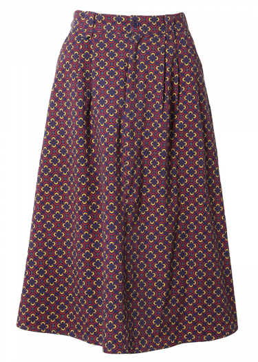 Davina midi geo print skirt