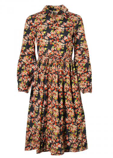 Floral print shirt dress