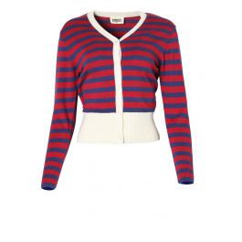 Contrast stripe clearance cardigan